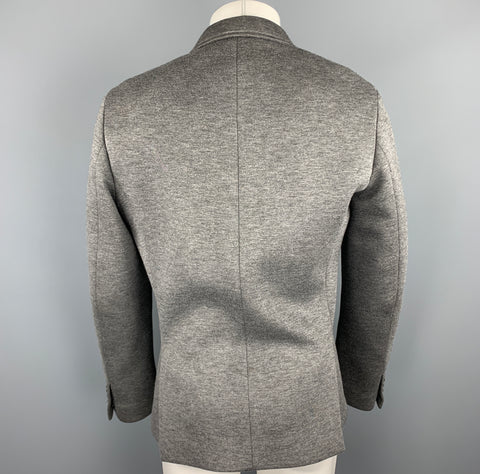 NEIL BARRETT Size 38 Dark Gray Heather Neoprene Notch Lapel Sport Coat