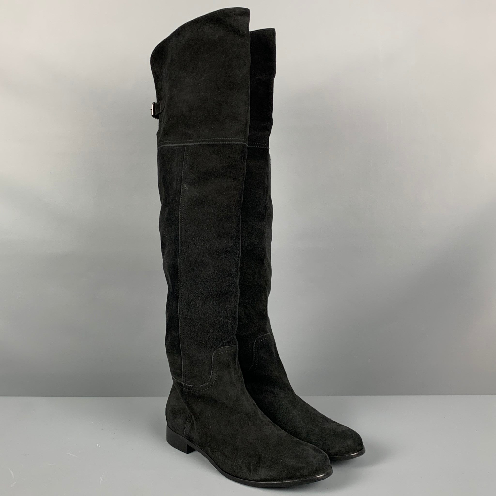 AQUATALIA Size 9.5 Black Suede Boots Sui Generis Designer