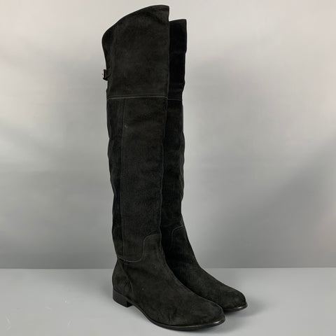 AQUATALIA Size 9.5 Black Suede Boots