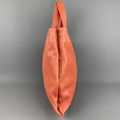 BRUNELLO CUCINELLI Coral Glazed Leather Tote Handbag & Leather Goods