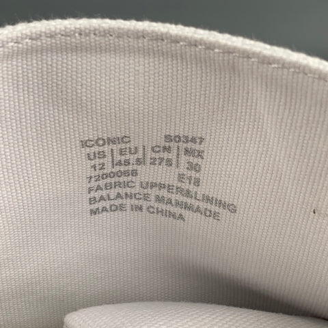 CALVIN KLEIN 205W39NYC Taille 12 Baskets montantes en toile graphique Warhol emblématique blanc et bleu