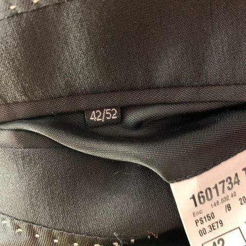 PS by PAUL SMITH Taille 42 Manteau de sport en laine et élasthanne noir anthracite