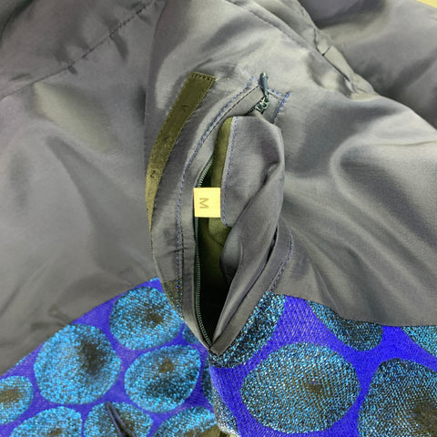 MASATOMO Talla 40 Traje de solapa de muesca en mezcla de acrílico metálico azul real