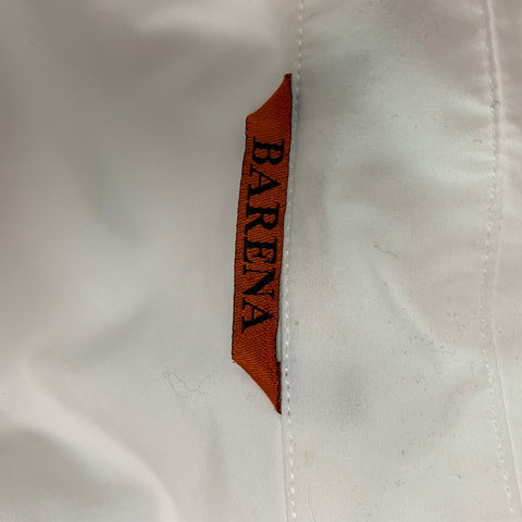 BARENA Taille XL Chemise à manches longues en coton uni blanc