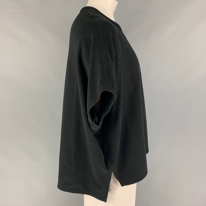 JAMES PERSE Size M Black Lyocell Blend Short Sleeve Pullover