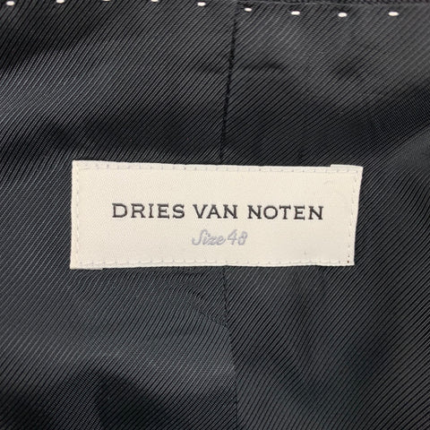 DRIES VAN NOTEN Size 38 Black Wool Peak Lapel Sport Coat