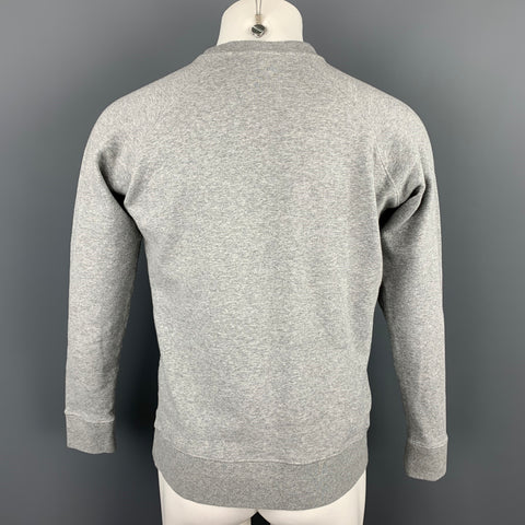 RON DORFF Size M Grey Graphic Cotton Crew-Neck Sweatshirt