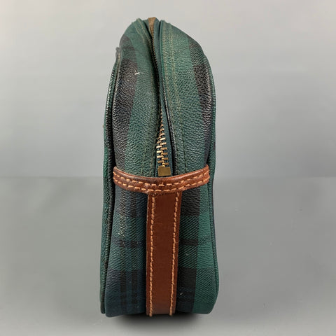 POLO by RALPH LAUREN Black Green Tan Blackwatch Leather Bag