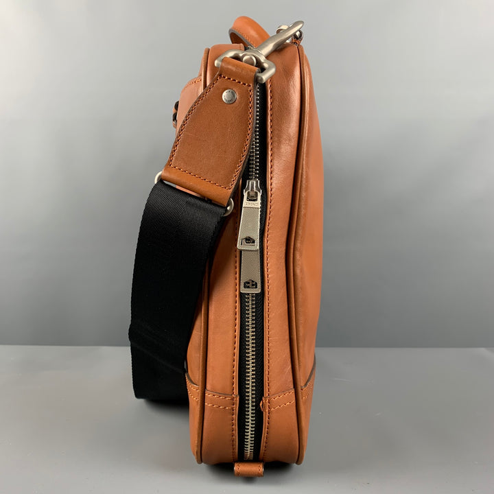 JACK SPADE Tan Solid Leather Briefcase Bags