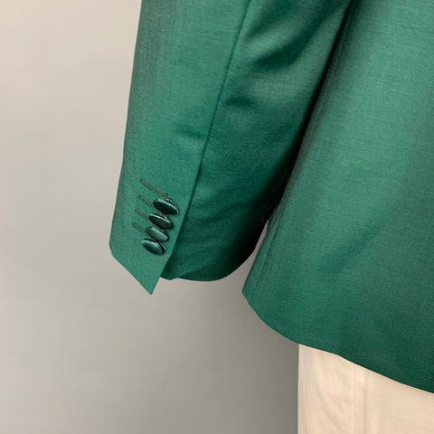 PAUL SMITH Soho Fit Size 46 Regular Green Wool / Mohair Sport Coat