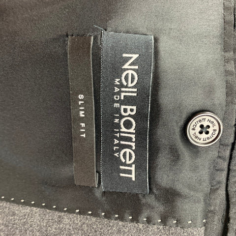 NEIL BARRETT Size 34 Grey Wool Lycra Single Breasted Suit