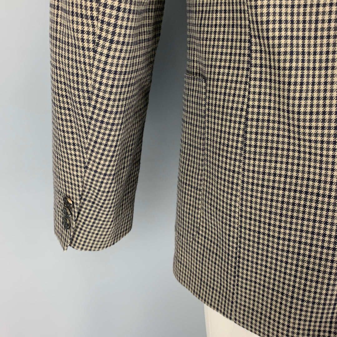 FAITH CONNEXION Size XS Brown Taupe Houndstooth Cotton Jacket