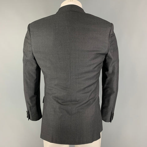 BAND OF OUTSIDERS Size 38 Charcoal Black Grid Wool Notch Lapel Sport Coat