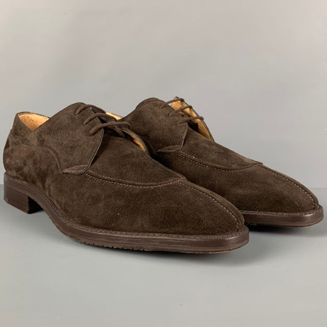 GRAVATI per WILSON and DEAN Size 12 Brown Solid Leather Split Toe Lace Up Shoes