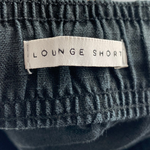 VENROY Taille S Short en lin noir avec cordon de serrage