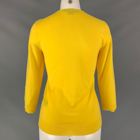 RALPH LAUREN Cashmere Knitted Size M Yellow Pullover