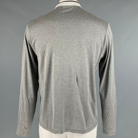 ETRO Polo de algodón blanco gris marino talla XXL
