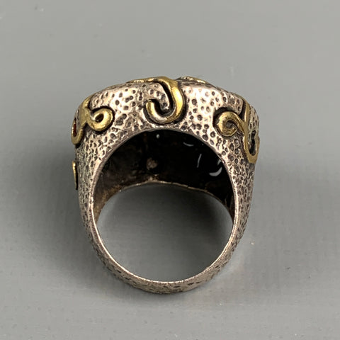 VINTAGE Gold Filigree Sterling Silver Ring