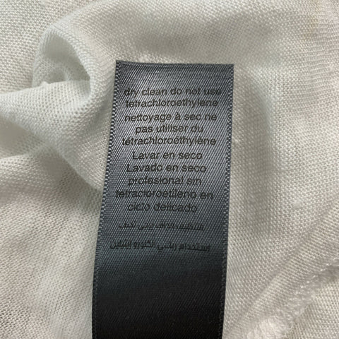 JOHN VARVATOS Size M Off White Linen V-Neck T-shirt