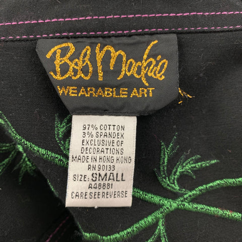 BOB MACKIE Taille S Veste en coton multicolore noir