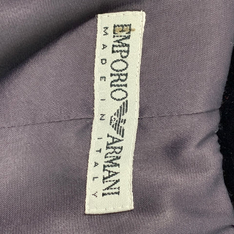 EMPORIO ARMANI Size 8 Purple Viscose Silk Velvet Peak Lapel Pants Suit