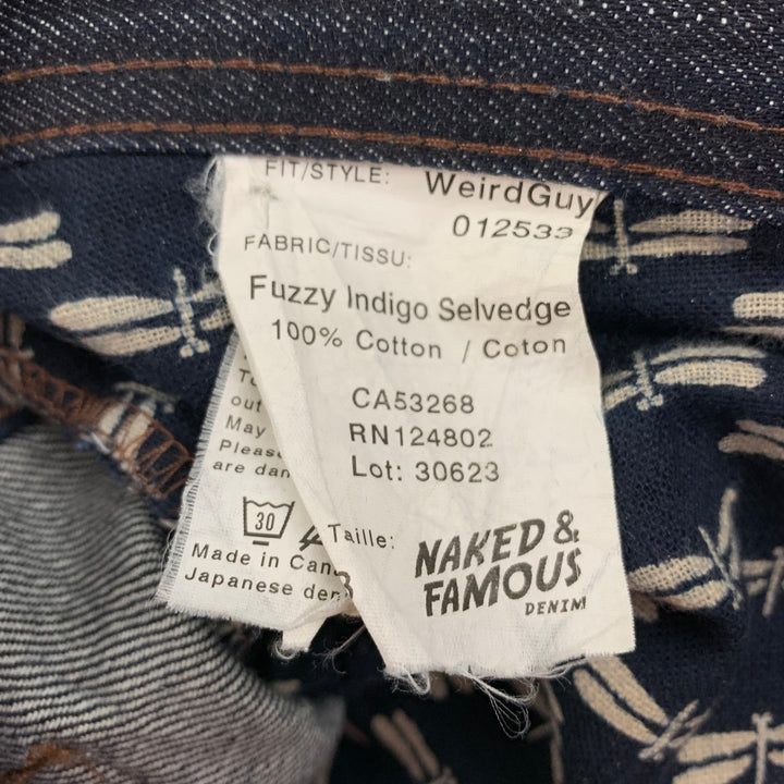 NAKED AND FAMOUS Size 33 Indigo Selvedge Denim Slim Jeans