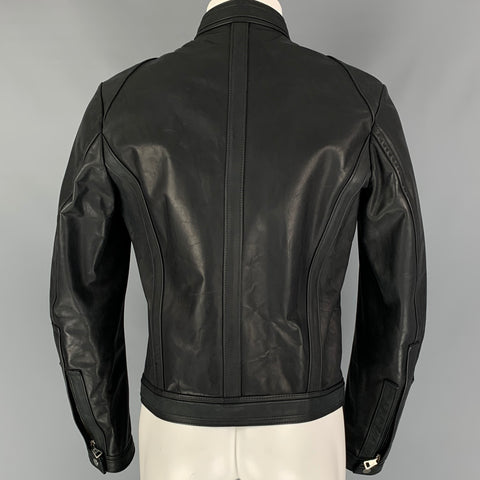 DSQUARED2 Veste de moto en cuir noir taille 40