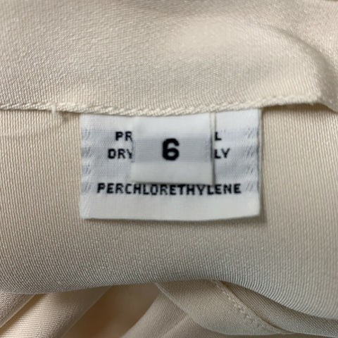 BILL BLASS Blusa de manga larga con volantes color crema talla 6