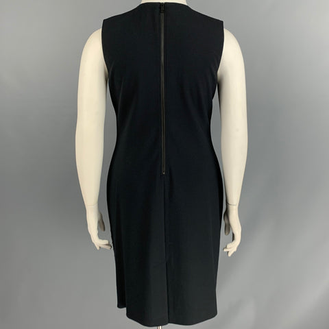 BURBERRY LONDON Size 10 Black Silver Polyester Blend Studded Sleeveless Dress