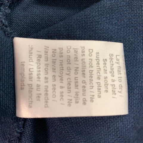 TODD SNYDER Size M Navy Cotton Blend Buttoned Polo