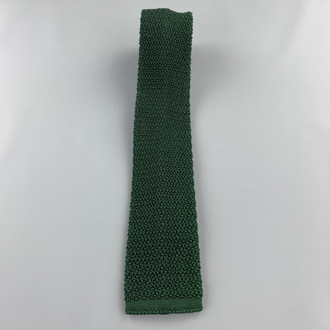 BUDD Forest Green Silk Textured Knit Tie