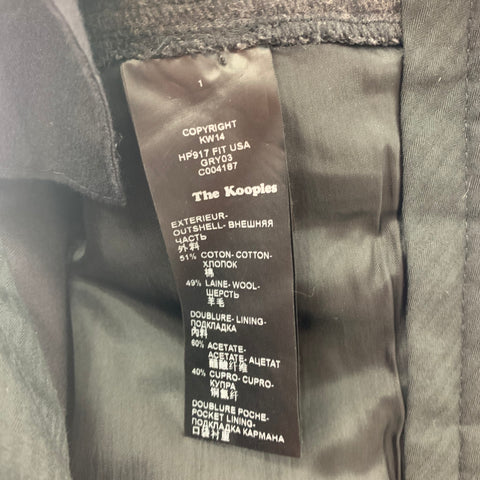 THE KOOPLES Size 32 Grey Cotton Wool Tuxedo Dress Pants