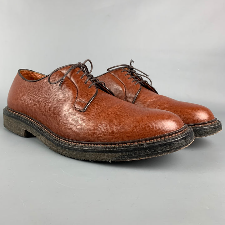 ALDEN Size 11 Brown Textured Leather Lace Up All Weather Walker Shoes
