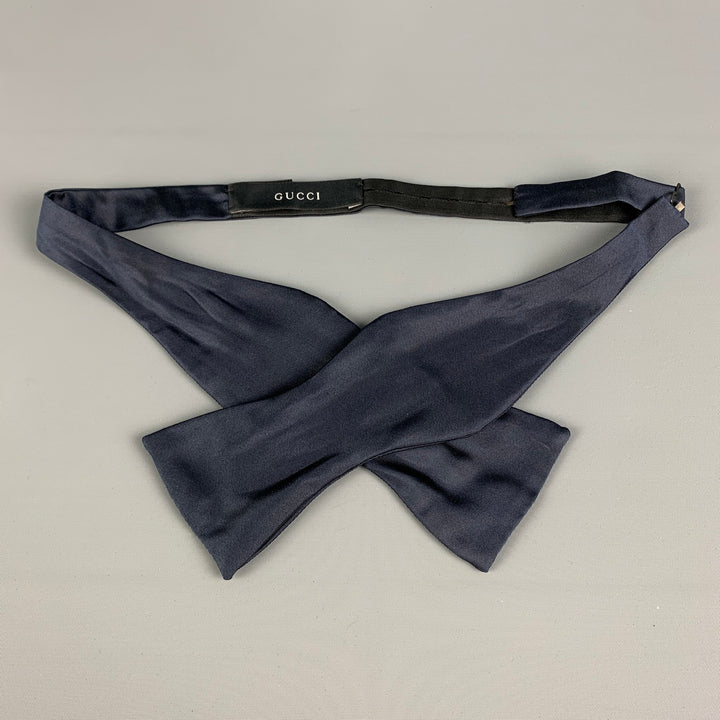 GUCCI Navy Silk Bow Tie