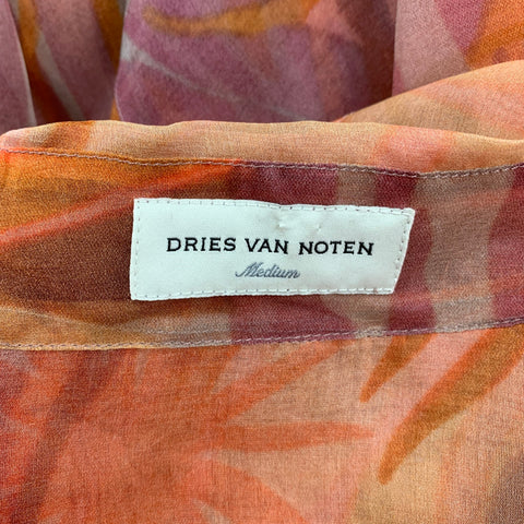 DRIES VAN NOTEN Size M Multi-Color See Through Belted Jacket