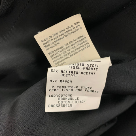 Vintage MOSCHINO COUTURE Size S Black & Cream Acetate Blend Jacket