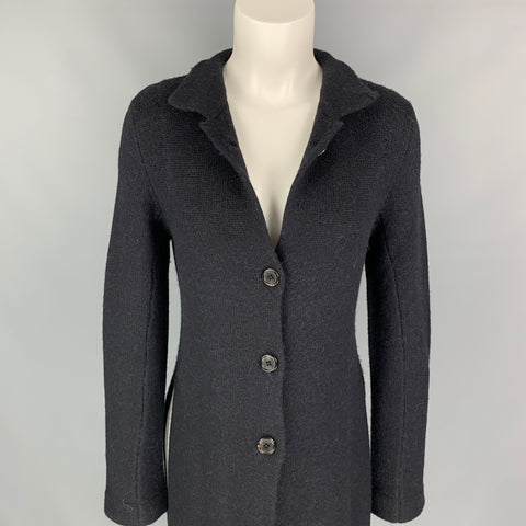 ANN DEMEULEMEESTER Cárdigan de lana / alpaca de punto negro talla 2