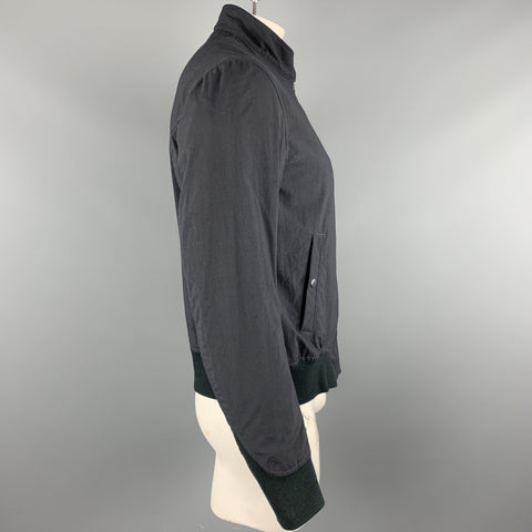 RAG & BONE Size 42 Black Solid Nylon Zip Up Jacket