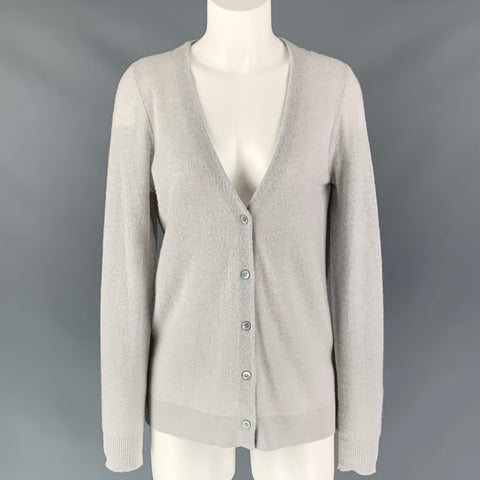 JOIE Cárdigan liso de cachemira gris claro talla L