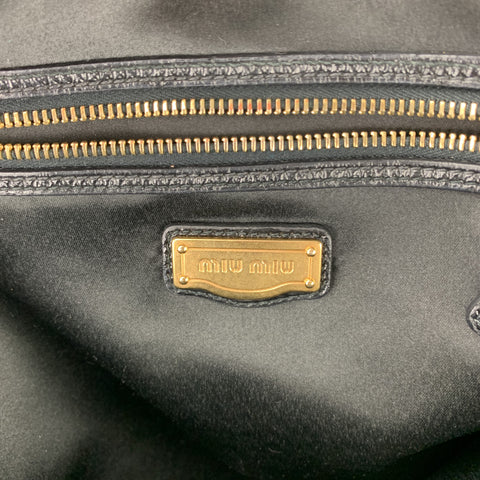 MIU MIU Black Patent Leather Shoulder Handbag