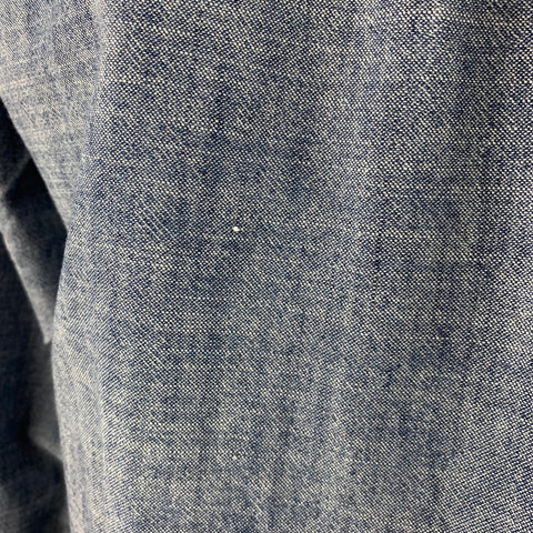 BALDWIN Size L Blue White Cotton Long Sleeve Shirt