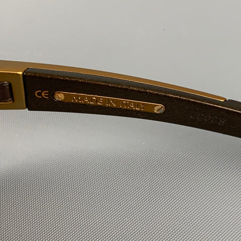 LOUIS VUITTON Brown Gold Acetate Sunglasses & Eyewear