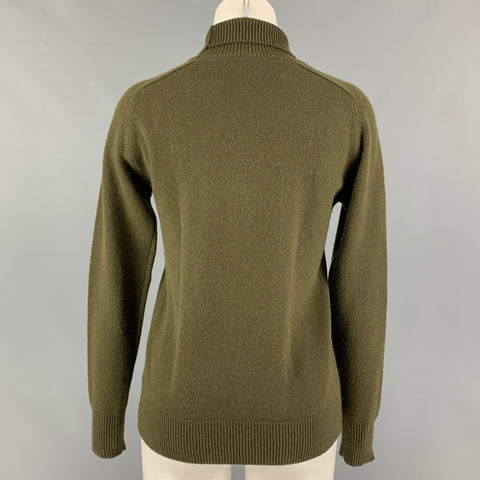 VICTORIA BECKHAM Taille S Pull à col roulé en cachemire olive