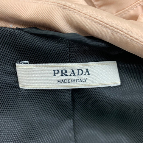 PRADA Size 4 Blush Silk Single Breasted Jacket