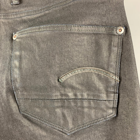 G-STAR Size 32 Black Coated Canvas Jeans