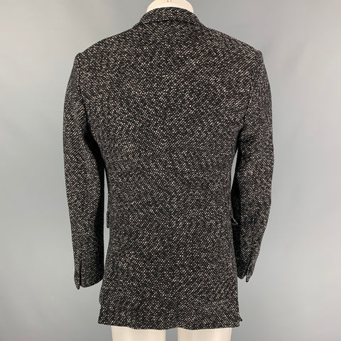 OUR LEGACY SS 15 Size 38 Black White Heather Cotton / Polyamide Sport Coat