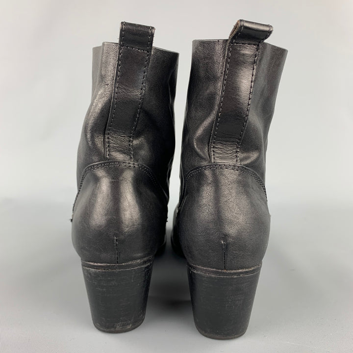 RAG & BONE Size 11 Black Leather Handmade Goodyear Ankle Boots