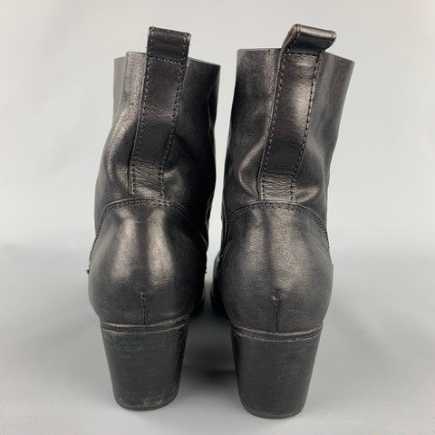 RAG &amp; BONE Talla 11 Botines Goodyear hechos a mano de cuero negro