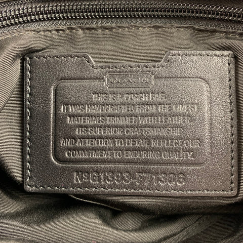 COACH Grey Dark Green Mixed Fabrics Suede Fabric Backpack