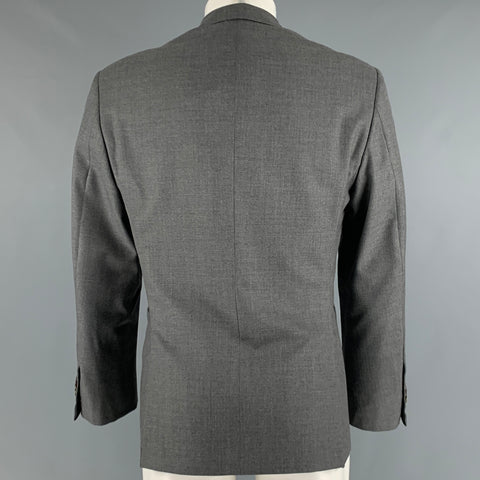 THOM BROWNE Taille 40 Manteau sport en tweed gris à 3 boutons